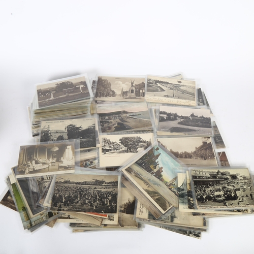 144 - A large collection of Vintage topographical postcards