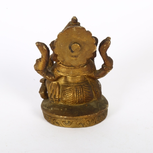 162 - An Indian bronze study of Ganesh, H8cm