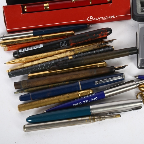 169 - Various pens and biros, including Parker