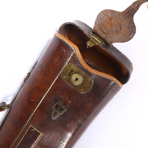 32 - A Victorian leg-of-mutton shotgun case, L80cm