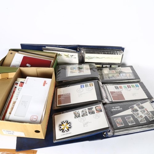 81 - A large quantity of First Day Covers (including 11 albums), loose stamps, reference book etc