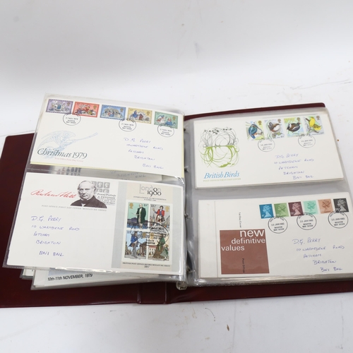 86 - 10 albums of Royal Mail First Day Covers, and a partial album of cigarette cards