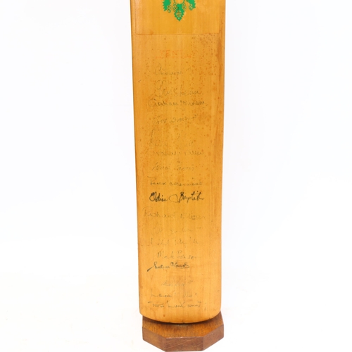 96 - A Kent County Cricket Club Benefit Year presentation cricket bat for Graham Johnson 1983, signed by ... 