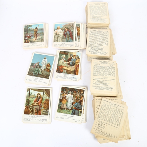 215 - A collection of early 20th century Little Bible Lesson pictures, including 1906, 7, 8, 9, 10, 11, 12... 