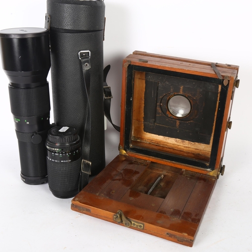 237 - A quantity of Vintage cameras and equipment, including a  Praktica Super TL camera with Carl Zeiss J... 