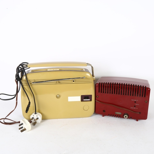 258 - A Philips Bakelite radio, type B1F61A, and a Bush Bakelite transistor radio, model no. B-01879 (2)