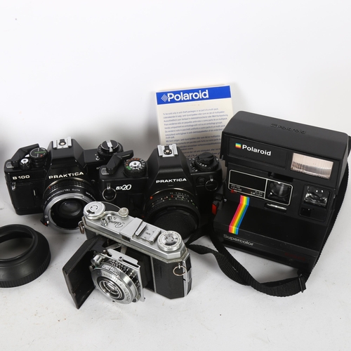 259 - A quantity of Vintage cameras and equipment, including a Kodak Retina IA, a Polaroid Supercolour 635... 