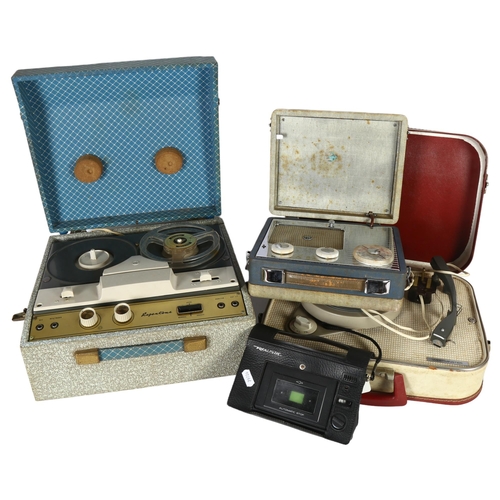 271 - A Vintage Regentone reel-to-reel portable tape recorder, a Vintage Westminster portable turntable, a... 