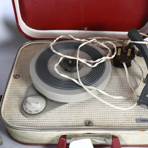 271 - A Vintage Regentone reel-to-reel portable tape recorder, a Vintage Westminster portable turntable, a... 