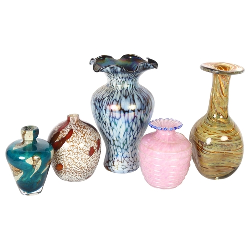 321 - A group of Studio Art glass, including Mdina, and Island Studio Glass Guernsey, largest height 19cm ... 