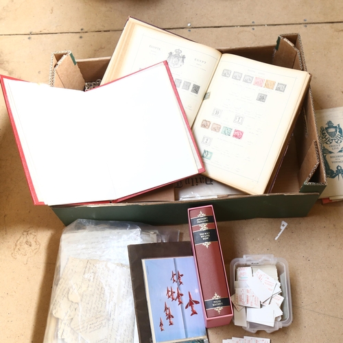 395 - Folio books, Orient Line diaries, stamp albums, handwritten documents etc