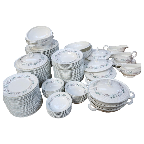 479 - Royal Doulton Glen Aluldyn pattern extensive dinner service, including 3 sauce boats and stands, 8 v... 