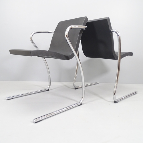 2203 - Ross Lovegrove, a set of 6 post-modern Magic chairs by Fasem, Italy, 1997, the seat cantilevered on ... 