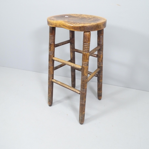 2211 - An oak bar stool, height 76cm