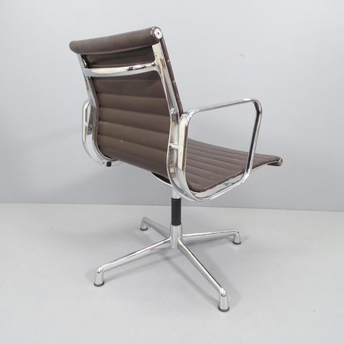 2221 - An Eames style swivel office desk chair.