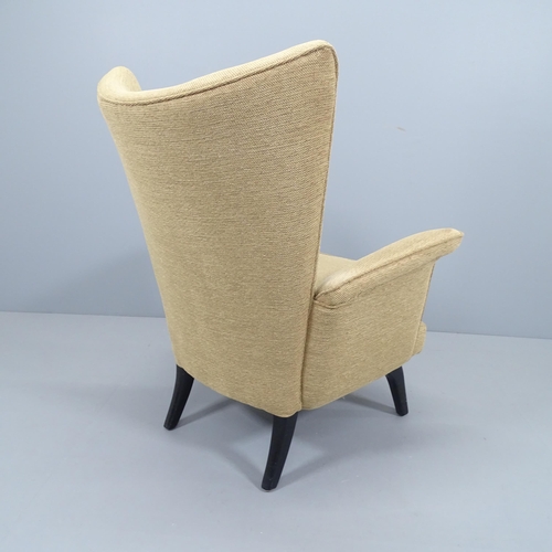 2224 - A mid-century Howard Keith cocktail wing chair, reupholstered.