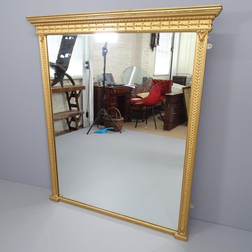 2254 - A modern gilt-painted over-mantle mirror. 121x138cm