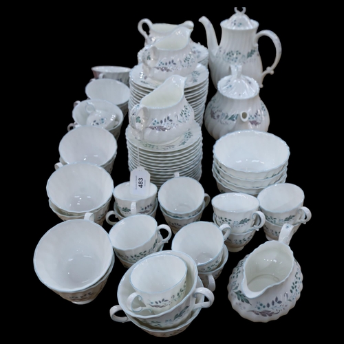 483 - Royal Doulton Glen Auldyn pattern tea service and coffee service, including 4 jugs, 4 sugar bowls, t... 