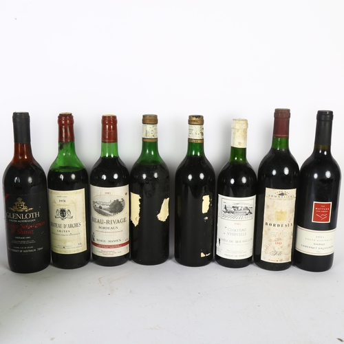 509 - 12 bottles of red wine, including Vintage 1982 Glen Loth, 1993 Solana etc