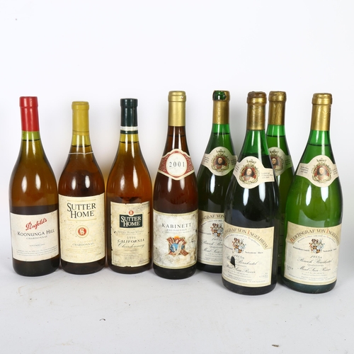 512 - 12 bottles of white wine, including 4 x 1988 Bern Kastel, a 1992 Vouvray etc