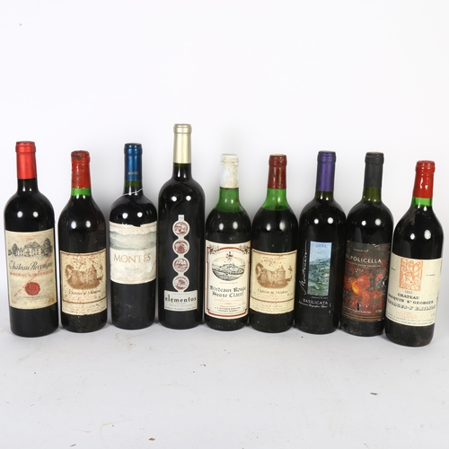 513 - 12 bottles of red wine, including 2002 Argentinian Shiraz Malbec, 1982 Chateau Macquin St Georges et... 