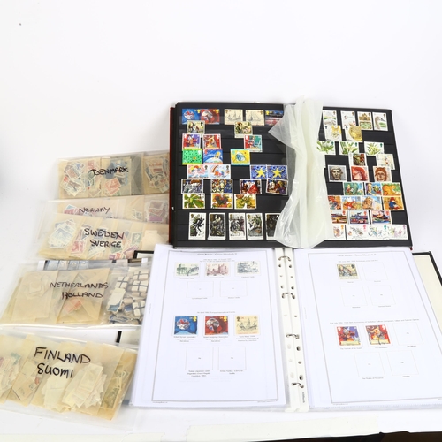 546 - WITHDRAWN - 2 albums of postage stamps, and others, including Queen Elizabeth, Norway, Denmark, Swed... 