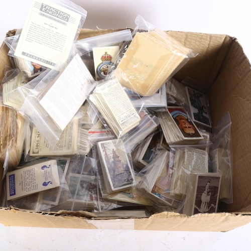 756 - A quantity of 58 complete sets of cigarette and trade cards, loose in bags, including such sets as C... 