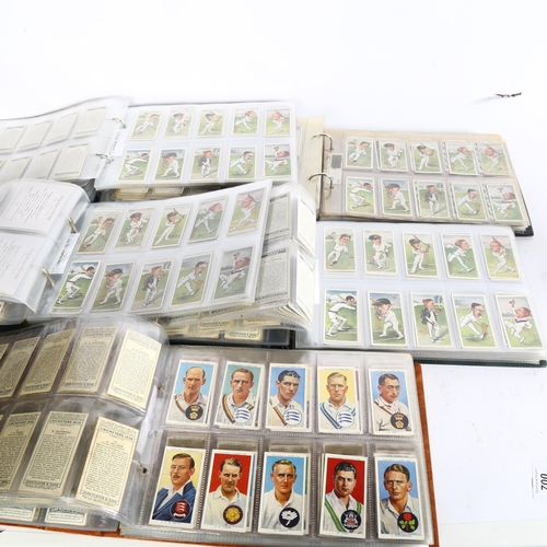 759 - A quantity of complete sets of sports-related cigarette cards in 5 display albums, sets include Will... 