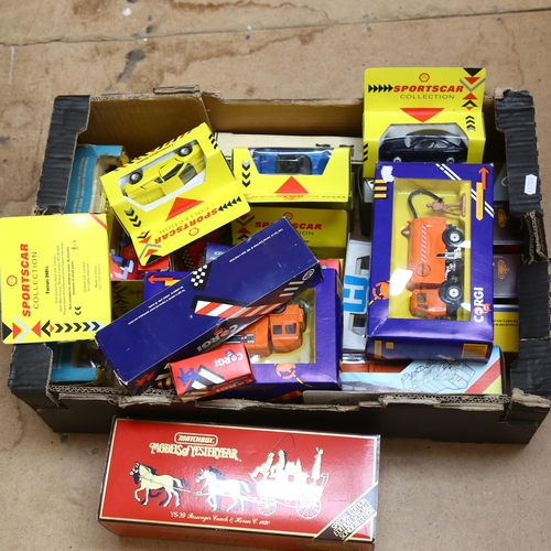 773 - A quantity of diecast vehicles, in original boxes, including such makers as Corgi, Matchbox, Dinky d... 