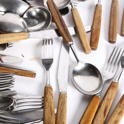 794 - 1970s wooden-handled cutlery by Cork of Sheffield