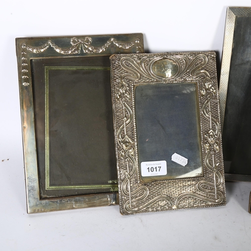 1017 - 5 various silver-fronted photo frames