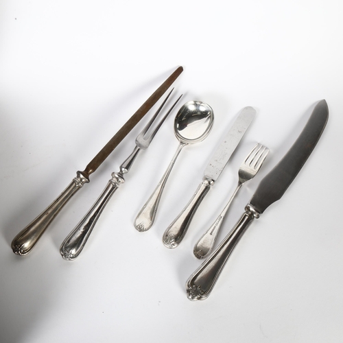 902 - MAPPIN & WEBB - a canteen of silver plated cutlery for 6 people, including a part fish service, and ... 