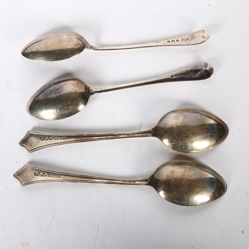 937 - 2 cased sets of silver teaspoons