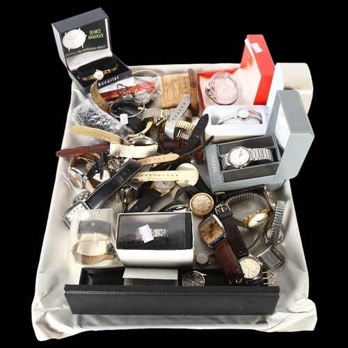 953 - A tray of modern quartz wristwatches, including Accurist, Limit, Pulsar etc