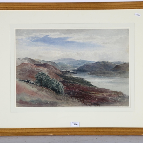 2868 - Bernard Walter Evans RI (1843 - 1922), landscape in North Wales, watercolour, 34cm x 49cm, framed