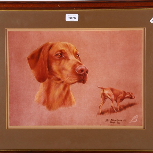 2876 - Phil Blackburn, artist's proof, 3/10, study of a Pointer, 48cm x 59cm overall, framed