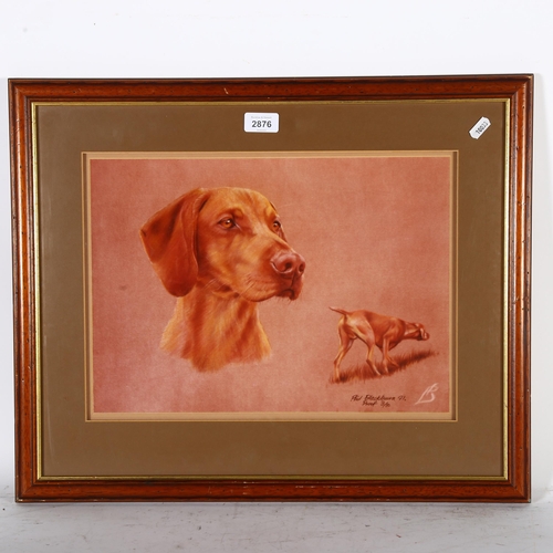 2876 - Phil Blackburn, artist's proof, 3/10, study of a Pointer, 48cm x 59cm overall, framed