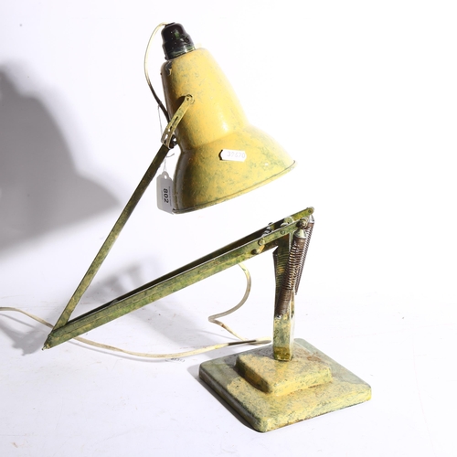 802 - An early 20th century Herbert Terry anglepoise lamp, later painted finish