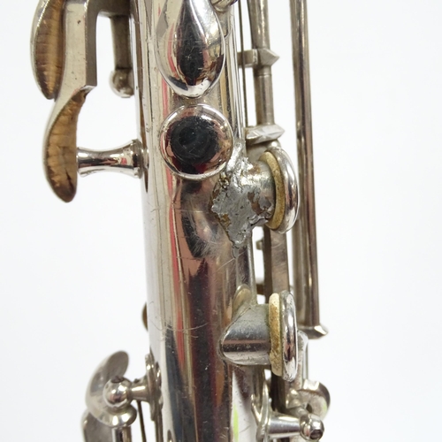 266 - A Soprillo saxophone made by La Lutherie Francaise of Paris, in what appears to be an associated har... 