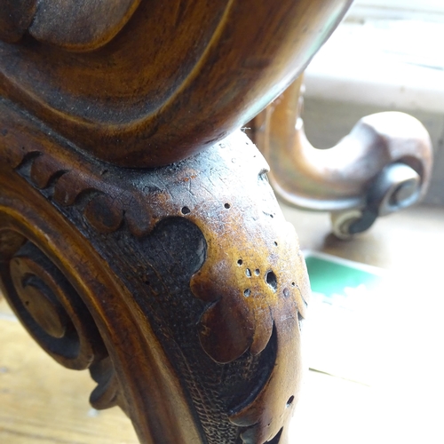 2109 - An antique walnut and burr walnut veneered workbox of shaped form, with satinwood inlay. Lifting lid... 