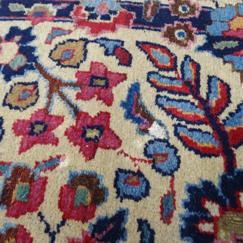 2313 - A blue and red ground Persian prayer rug. 220x130cm