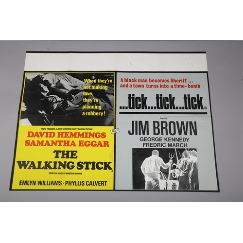 404 - 2 British Quad film posters, both double-bills, Steelyard Blues/The Killer and The Walking Stick /Ti... 