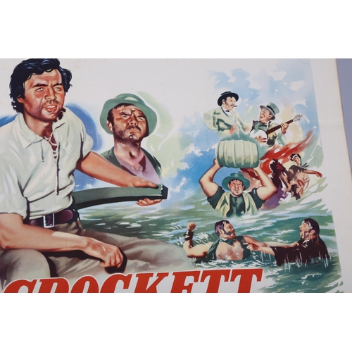 410 - Davy Crockett and the River Pirates (1956), British Quad film poster, Walt Disney, 30 x 40