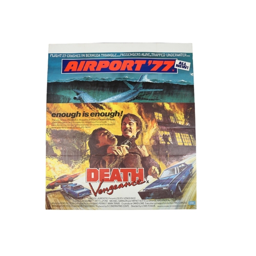 421 - 2 British Quad film posters, Airport '77 (1977) and Death Vengence (1982), 30 x 40