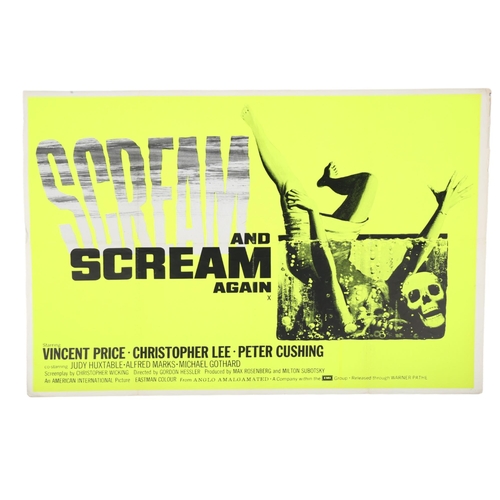 426 - Scream and Scream Again (1970) British Quad film poster, starring Vincent Price, Christopher Lee and... 