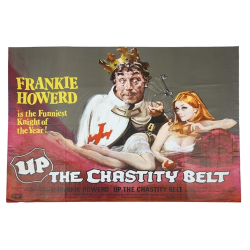 428 - Up The Chastity Belt (1971) British Quad film poster, comedy starring Frankie Howerd, art by Arnaldo... 