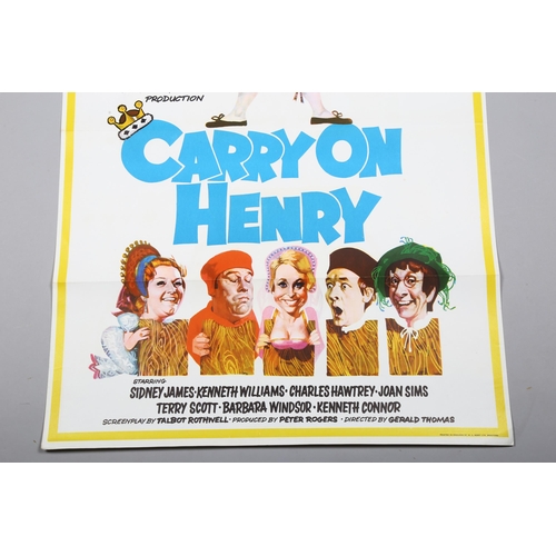 430 - Carry On Henry (1971), British One Sheet film poster, Peter Rogers Production, 27 x 40