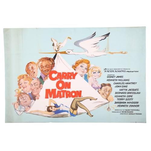 431 - Carry on Matron (1972), British Quad film poster, Peter Rogers Production, 30 x 40