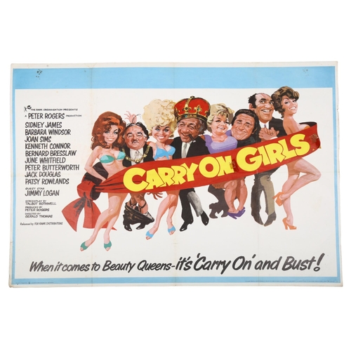 432 - Carry on Girls (1973), British Quad film poster, Peter Rogers production, 30 x 40