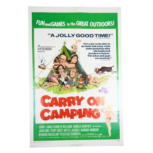 433 - Carry on Camping (1971 release) US One Sheet film poster, Peter Rogers production, 27 x 40